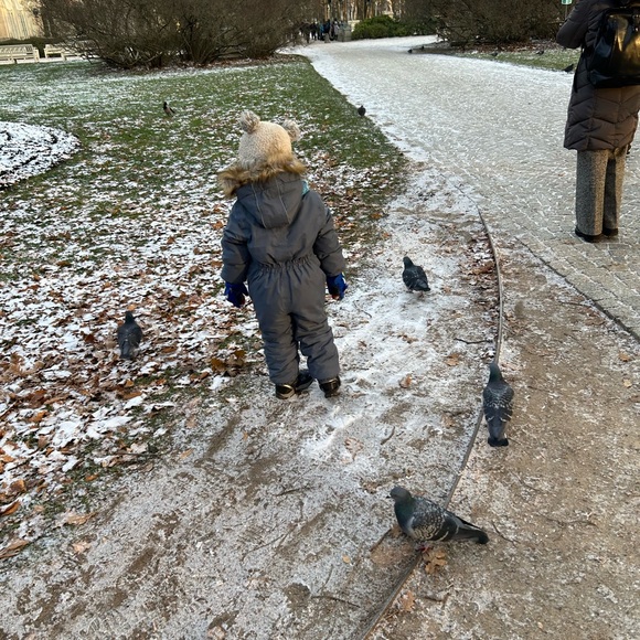 KULING SNOWSUIT size 104, blue, faux fur - Picture 8 of 10